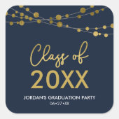 2024年フェイクグラードパーティーの青金ゴールド灯類 スクエアシール (正面)