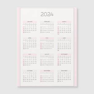2024年フェミニン度カレンダープランナー磁気カード
