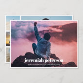 2024年フォトコラージュ卒業発表 招待状 (正面/裏面)