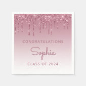 2024年ブルゴーニュグリッタードリップ卒業 スタンダードカクテルナプキン (正面)