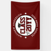 2024年ブルゴーニュ赤卒業パーティーのクラス 横断幕 (縦)