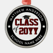 2024年ブルゴーニュ赤卒業 メタルオーナメント (正面)