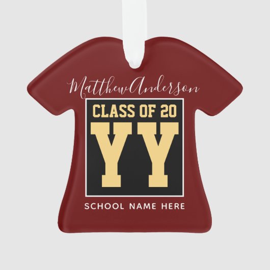 2024年ブルゴーニュ・ブラックと金ゴールド卒業 オーナメント (裏面)