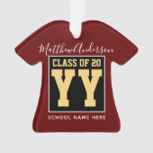 2024年ブルゴーニュ・ブラックと金ゴールド卒業 オーナメント (正面)