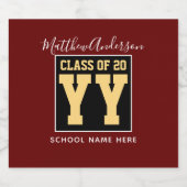 2024年ブルゴーニュ・ブラックと金ゴールド卒業 ビールラベル (シングルラベル)