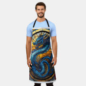 2024年ブルードラゴン エプロン (着用した状態)