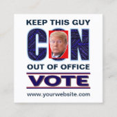 2024年ブルーレジストに投票大統領の スクエア名刺 (正面)