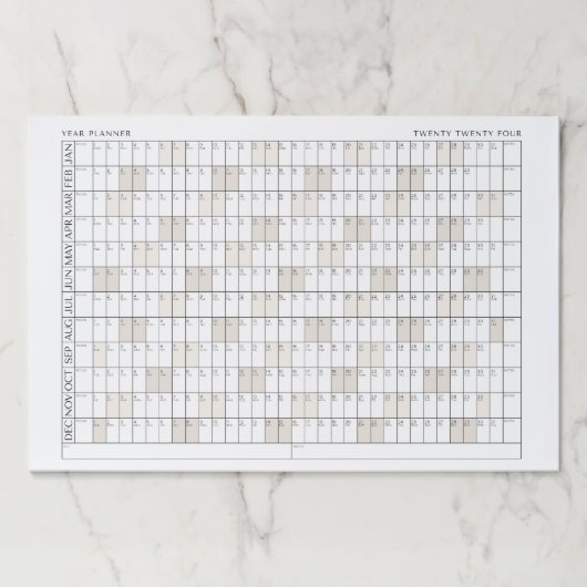 2024年プランナーオフィス団体や組織カレンダー ペーパーパッド (正面)