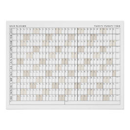 2024年プランナーオフィス団体や組織カレンダー ポスター