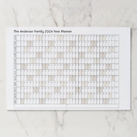 2024年プランナー名事務所カレンダー ペーパーパッド (正面)