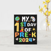 2024年プレキの初日 学校に戻る カード (黄色い花)