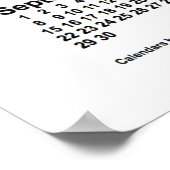 2024年ホワイトカレンダー / Janz Print ポスター (角)