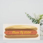 2024年マスタード付き卒業式ホットドッグ 招待状 (スタンド正面)
