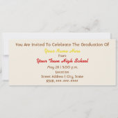 2024年マスタード付き卒業式ホットドッグ 招待状 (裏面)