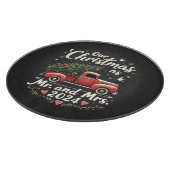 2024年マッチングカップルのミスターとミセスとしてのクリスマス カッティングボード (角)