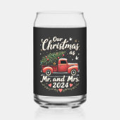 2024年マッチングカップルのミスターとミセスとしてのクリスマス ガラス缶 (正面)