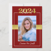 2024年マルーン&金ゴールド卒業党のクラス 招待状 (正面)