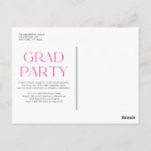 2024年ミニマルモダンスト卒業ピンククラス ポストカード (裏面)