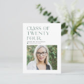 2024年ミニマル卒業のモダングリーンクラス ポストカード (スタンド正面)