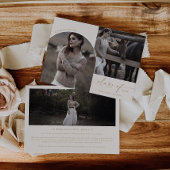 2024年モダンのアーチクリームクラス3写真卒業 案内状