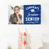 2024年モダンのシルバーブルー卒業クラスPHOTO 横断幕 (インサイチュ)