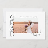 2024年モダンのミニマル授業6写真卒業 招待状 (正面)