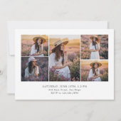 2024年モダンのミニマル授業6写真卒業 招待状 (裏面)