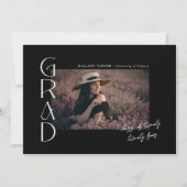 2024年モダンのミニマル授業6写真卒業 招待状 (正面)