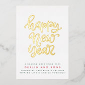 2024年モダンの新しいビジネスカスタム金ゴールド 箔シーズンカード (正面)