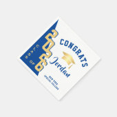 2024年モダンゴールデンブルー卒業パーティーのクラス スタンダードカクテルナプキン (角)