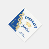 2024年モダンゴールデンブルー卒業パーティーのクラス スタンダードカクテルナプキン (角)