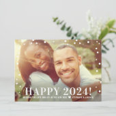 2024年モダン初めのお金ゴールド紙吹雪写真 シーズンカード (スタンド正面)