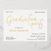 2024年モダン卒業のフォトスクリプトクラス実在 箔招待状 (正面)