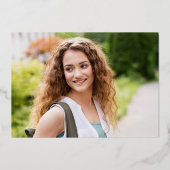 2024年モダン卒業のフォトスクリプトクラス実在 箔招待状 (裏面)