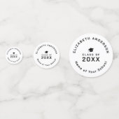 2024年モダン卒業のミニマルなクラス写真 コンフェッティ (正面)