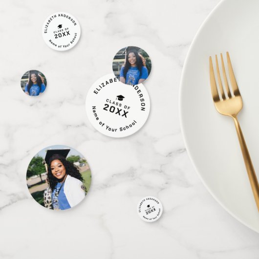 2024年モダン卒業のミニマルなクラス写真 コンフェッティ (グループ)