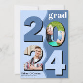 2024年モダン卒業クラス写真卒業 案内状 (正面)