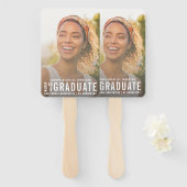 2024年モダン卒業タイポグラフィクラス |写真 ハンドファン (正面&裏面)