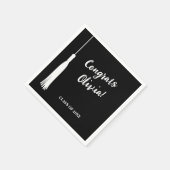 2024年モダン卒業タッセルパーソナライズされた卒業 スタンダードカクテルナプキン (角)