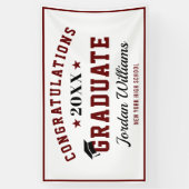 2024年モダン卒業パーティーのネイビーブラッククラス 横断幕 (縦)