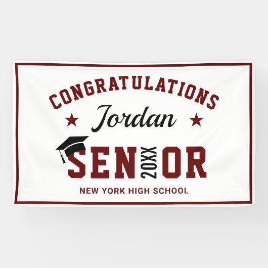 2024年モダン卒業パーティーのブルゴーニュ学級 横断幕 (横)