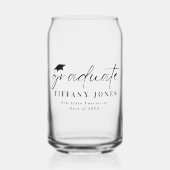 2024年モダン卒業パーティーの卒業クラス ガラス缶 (正面)