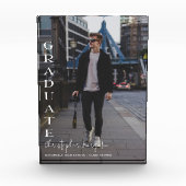 2024年モダン卒業ホワイトスクリプトオーバーレイ フォトブロック (正面)