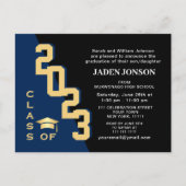 2024年モダン金海軍の卒業パーティーのクラス ポストカード (正面)