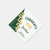 2024年モダン金緑卒業パーティーのクラス スタンダードカクテルナプキン (角)