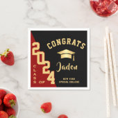 2024年モダン金赤卒業パーティーのクラス スタンダードカクテルナプキン (インサイチュ)