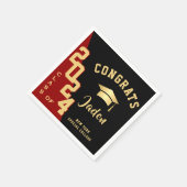 2024年モダン金赤卒業パーティーのクラス スタンダードカクテルナプキン (角)