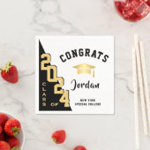 2024年モダン金赤卒業パーティーのクラス スタンダードカクテルナプキン (インサイチュ)