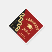 2024年モダン金赤卒業パーティーのクラス スタンダードカクテルナプキン (角)