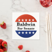 2024年上院にタミー・ボールドウィンを再選 スタンダードカクテルナプキン (インサイチュ)